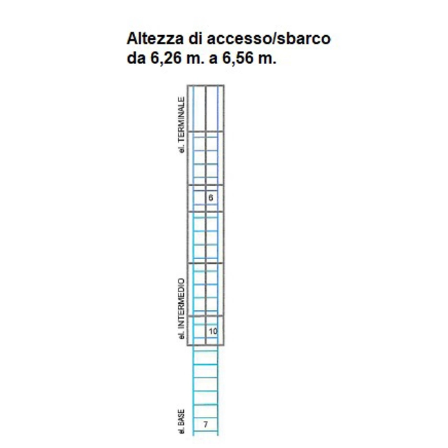 Vendita online Scala a gabbia alla marinara Self System 6,26 m.